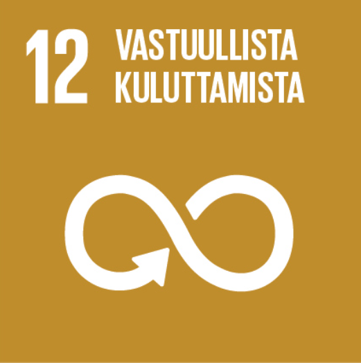 YK:n kestävän kehityksen tavoitteet 2030​, 12 vastuullista kuluttamista, kuvake.