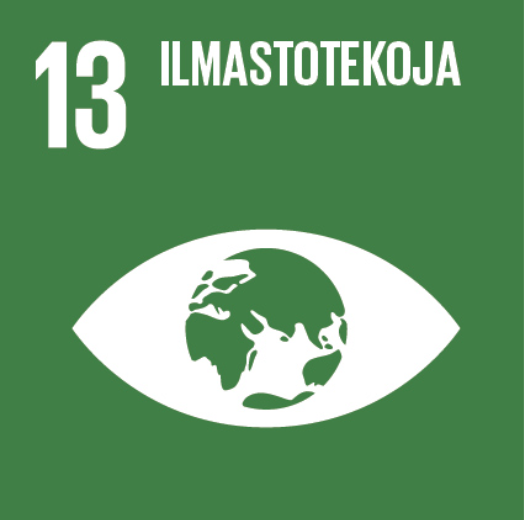 YK:n kestävän kehityksen tavoitteet 2030​, 13 ilmastotekoja, kuvake.